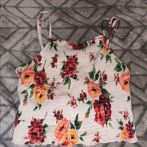 Flower print crop top